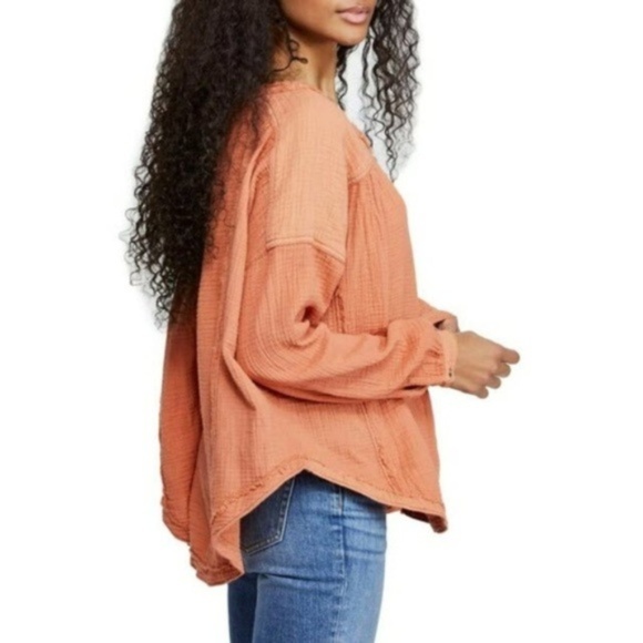 Free People Tops - FREE PEOPLE Muslin Moving Mountains Top Dusty Sunset Size S